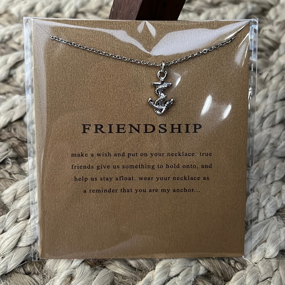 Brand New Silver Anchor Necklace